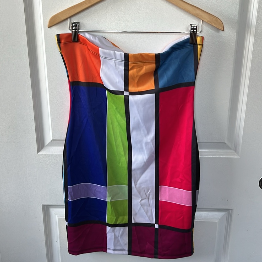 Windsor Y2k Color Block Mondrian Inspired Art Min… - image 5